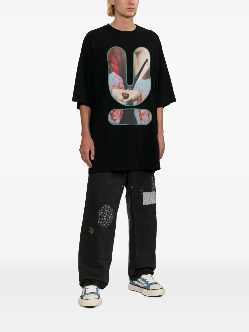 Undercover T-shirt met ronde hals Zwart