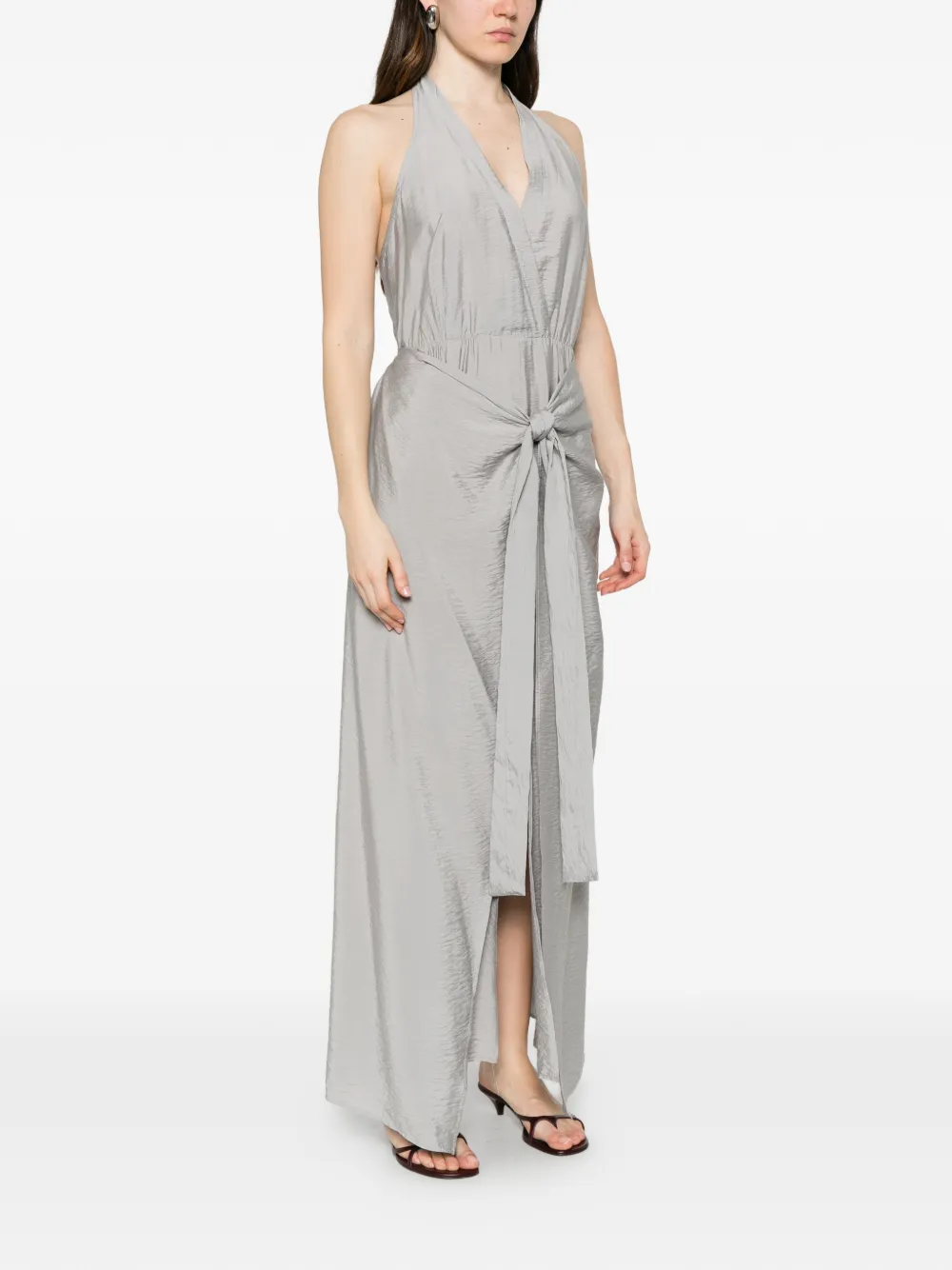  Rame Robe Asymétrique à Dos-nu - Gris 