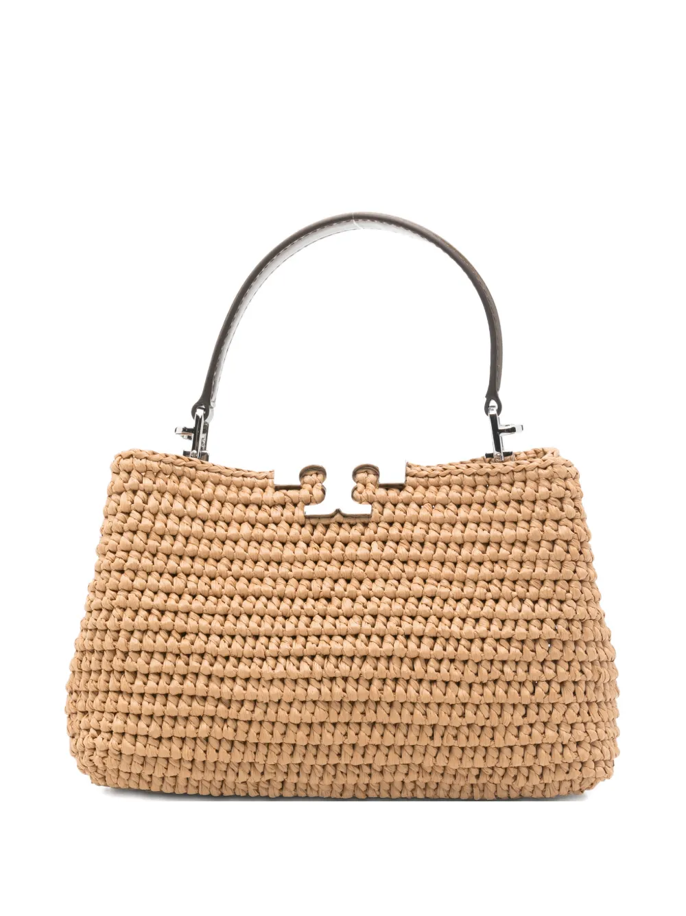 Tory Burch mini Eleanor straw tote bag - Toni neutri