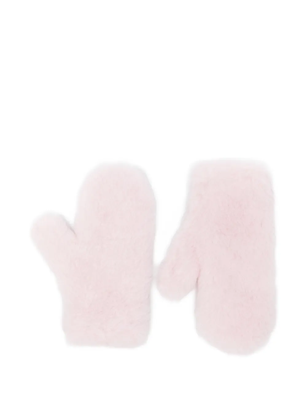 Max Mara teddy strap mittens - Rosa