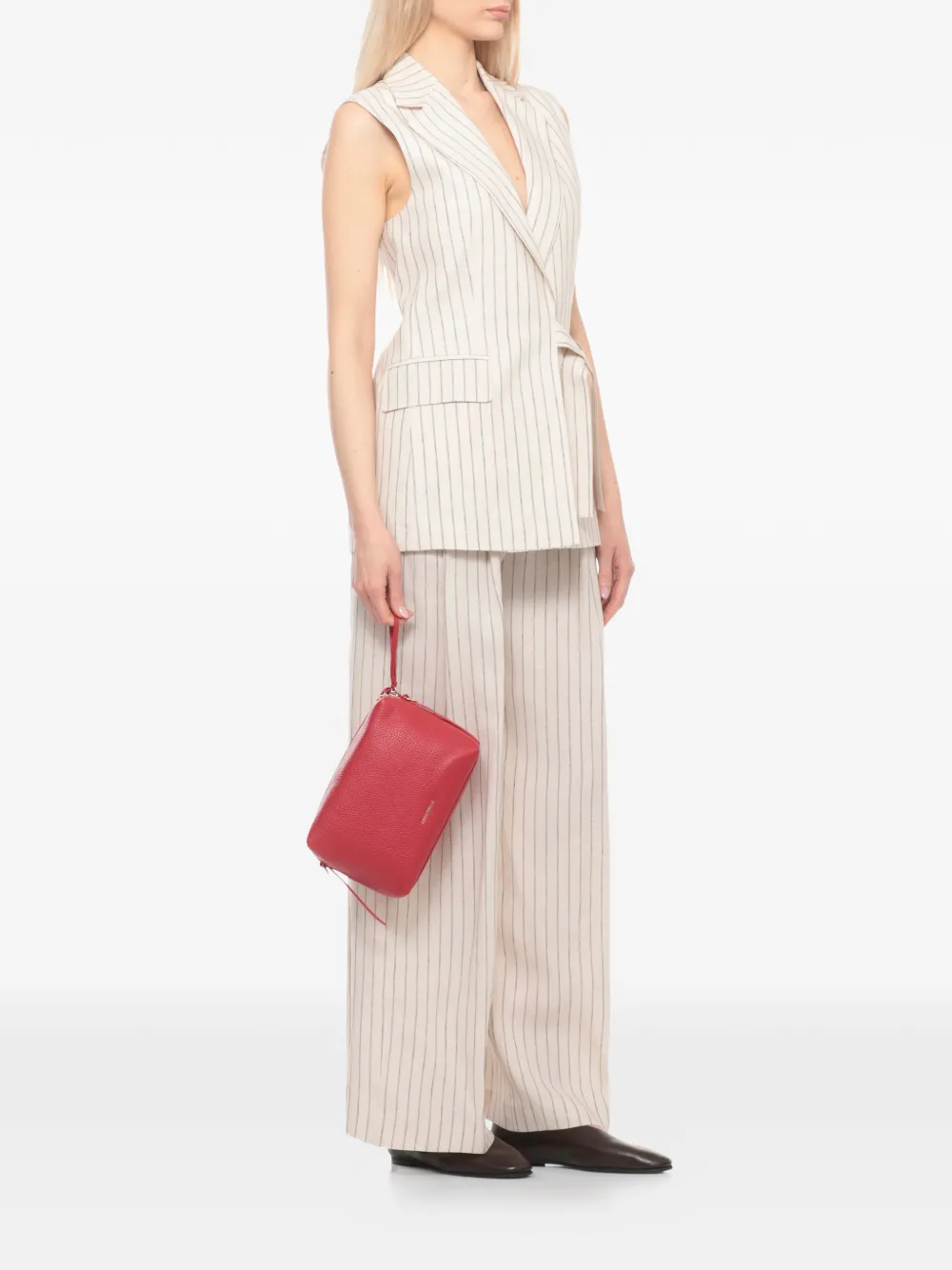 Coccinelle Schoudertas met textuur Rood