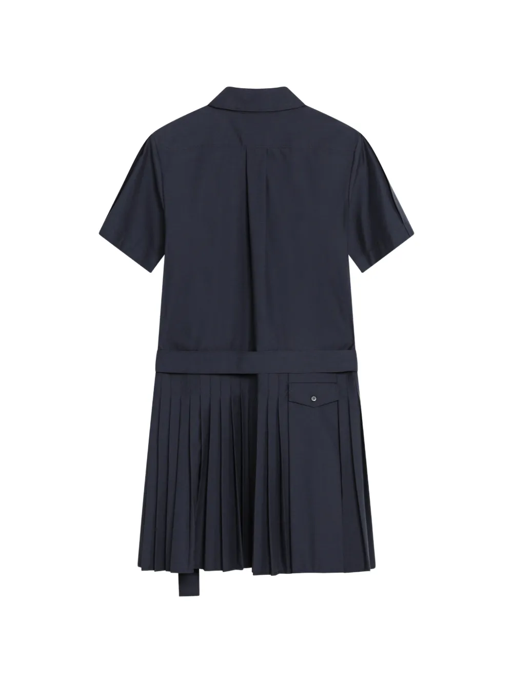 Loewe Pleated Dress in Cotton Blend in Blue, view 2