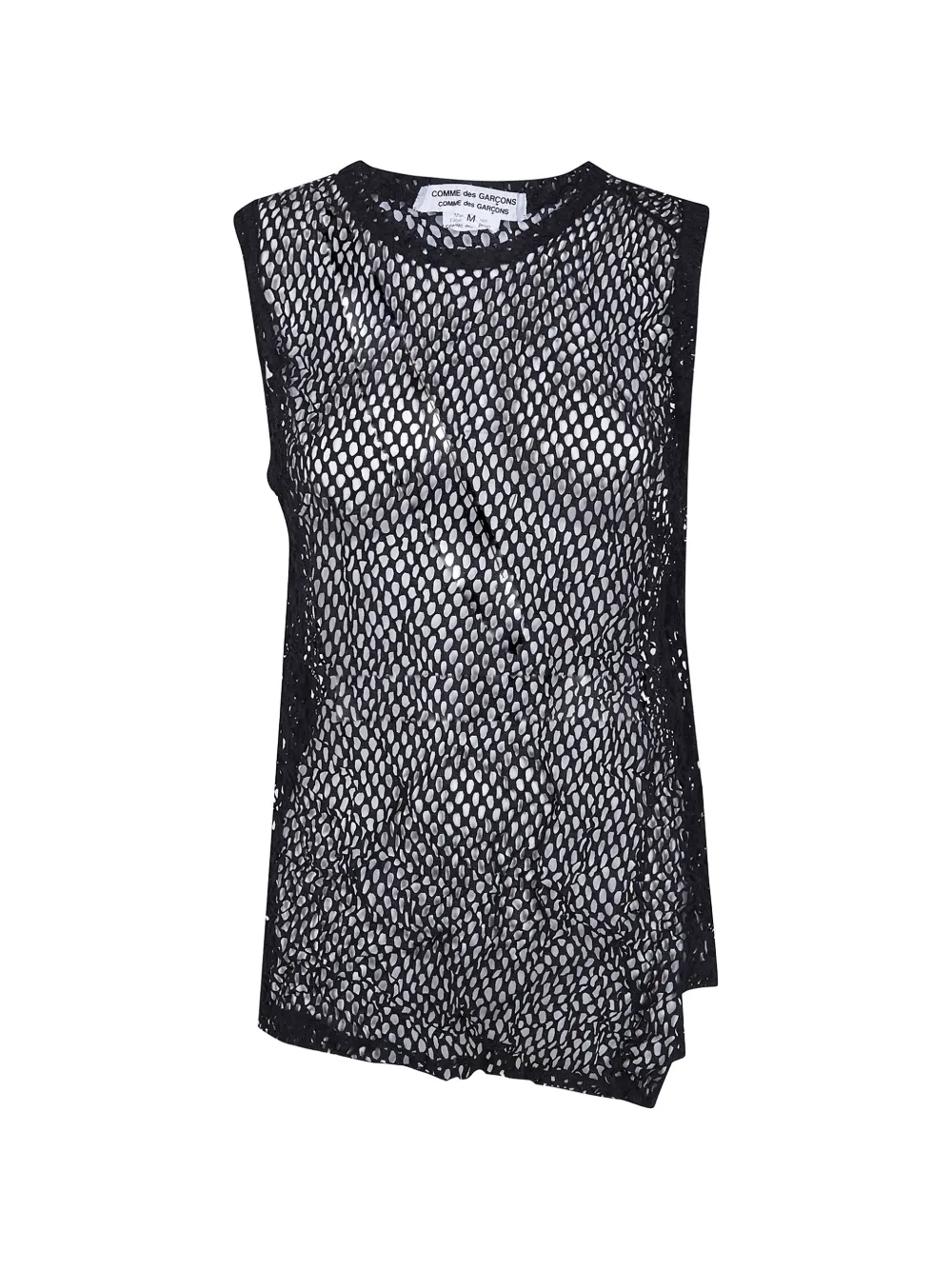 Comme Des Garçons Comme Des Garçons mesh asymmetric top - Nero