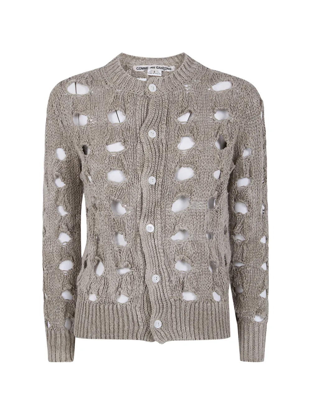 Comme Des Garçons cut-out cardigan - Neutrals
