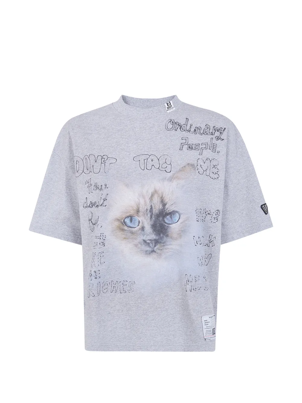 Maison MIHARA YASUHIRO cat-print T-shirt - Grau