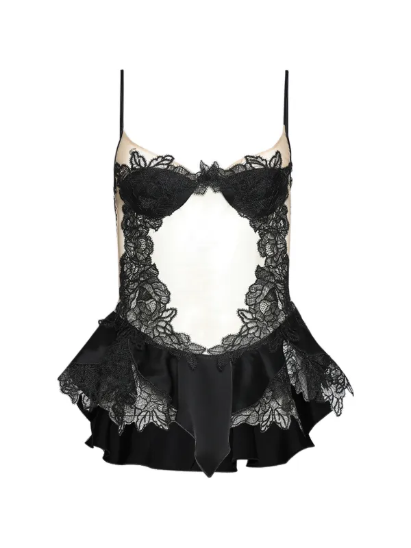 David Koma Lingerie Top in Black