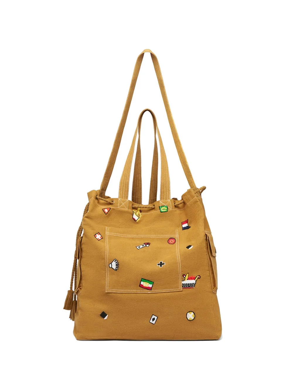 Baziszt Sticker tote bag - Marrone