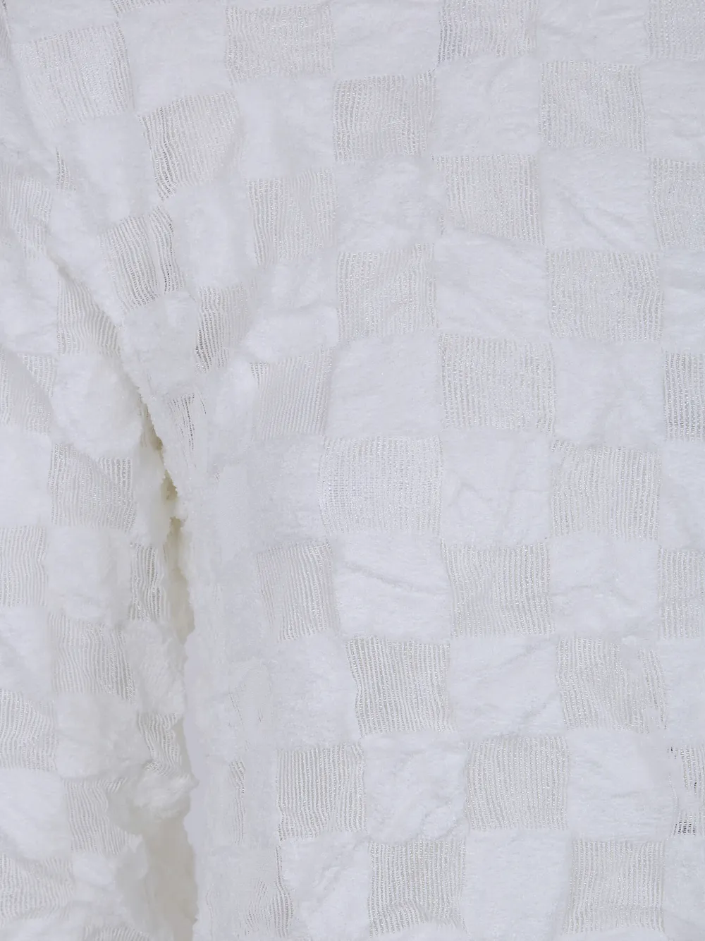 Comme Des Garçons Comme Des Garçons Geruite top met textuur Wit
