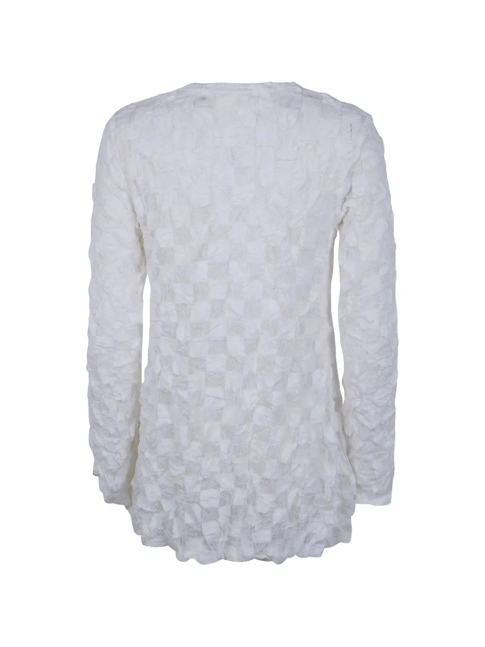 Comme Des Garçons Comme Des Garçons Geruite top met textuur Wit
