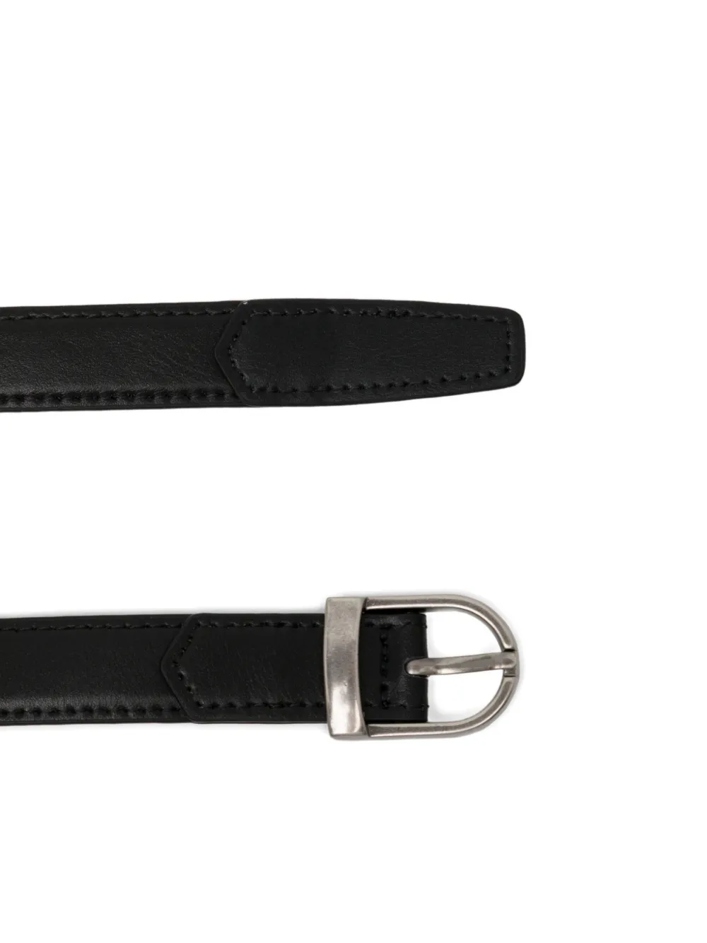 Low Classic Tweezijdige leren riem Zwart