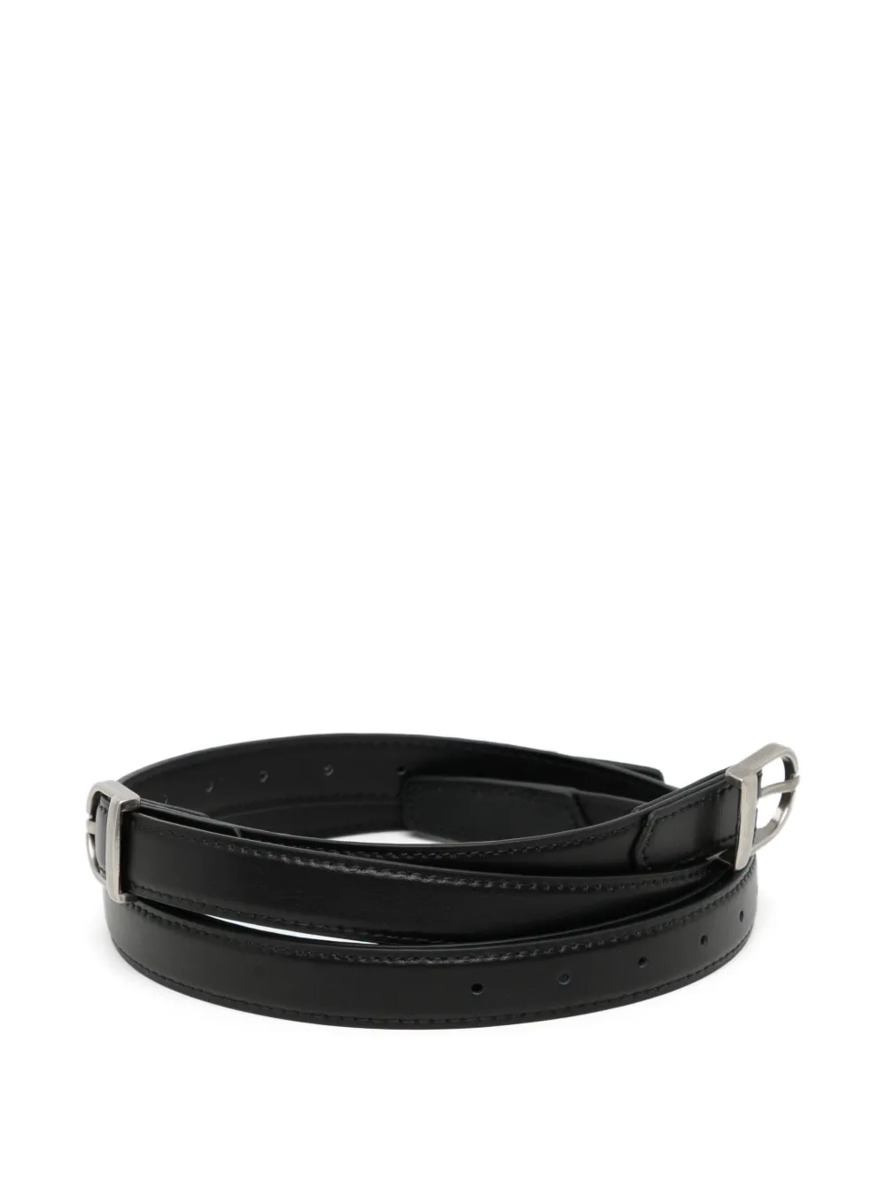 Low Classic two-way leather belt - Nero