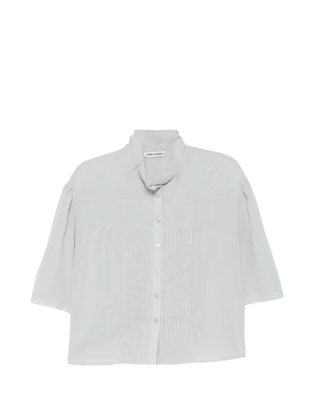 Low Classic pintuck high-neck blouse - Blu