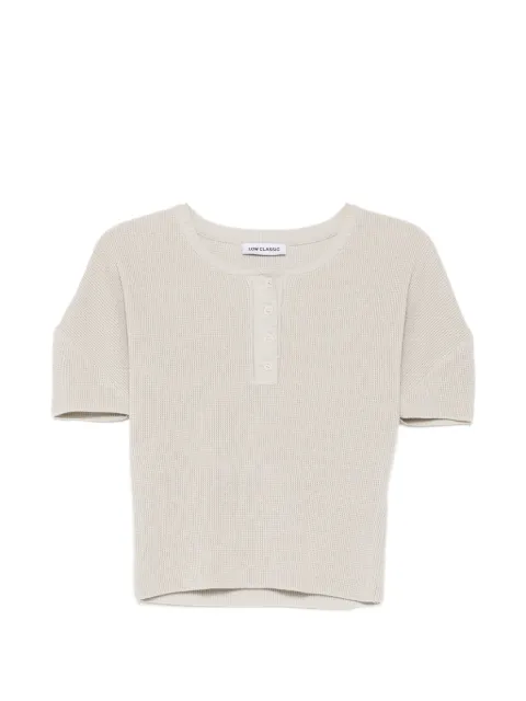 Low Classic top tejido con cuello Henley