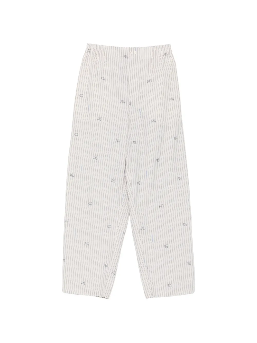 Jacquemus stripe-pattern embroidered trousers - Bianco