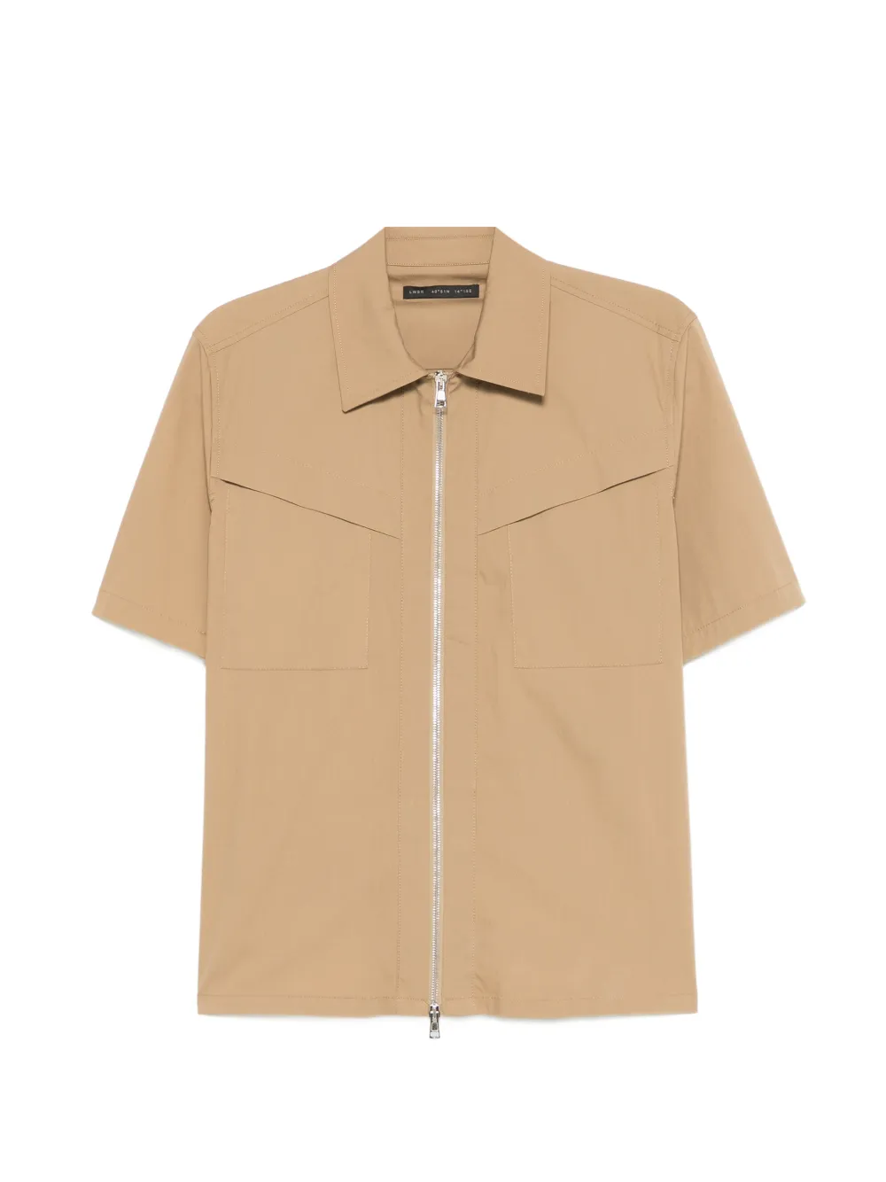 Low Brand zip-up patch-pocket shirt - Toni neutri