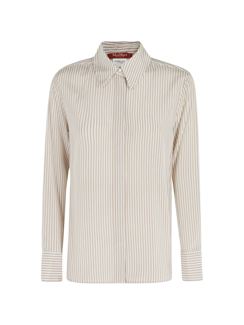 Max Mara printed crepe-de-chine shirt - Neutrals