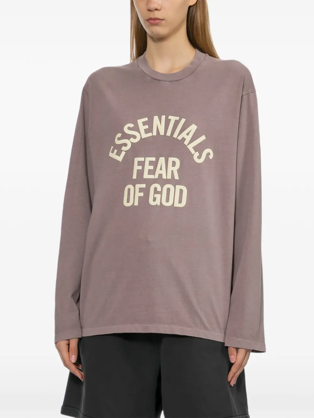  Essentials Sudadera Con Logo Estampado - Morado 