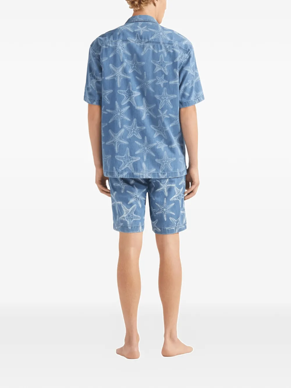Vilebrequin Graniers overhemd met zeesterprint Blauw