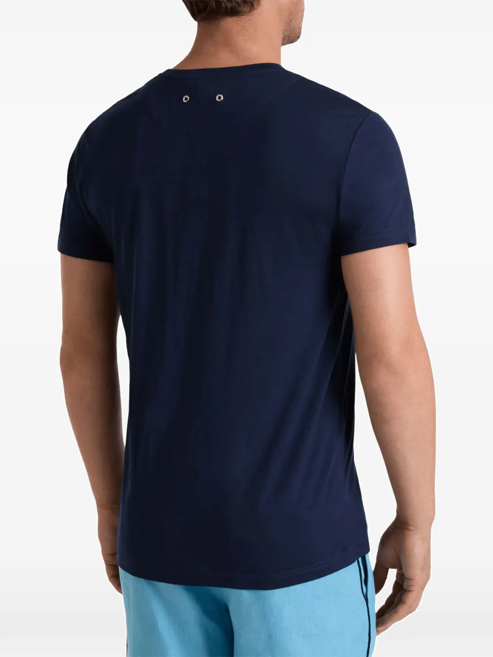 Vilebrequin Thom T-shirt met geborduurd logo Blauw