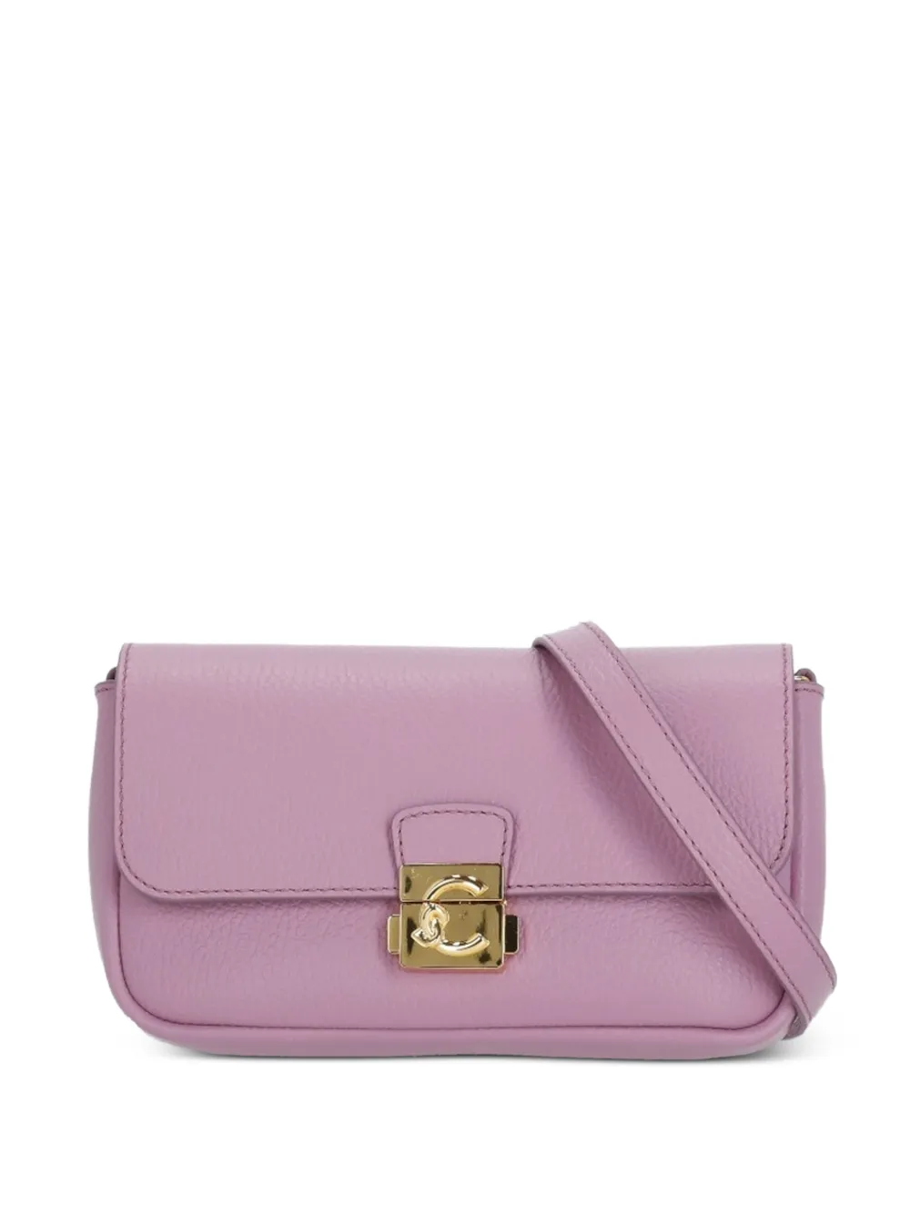 Coccinelle C-Me Lock grained leather shoulder bag - Viola