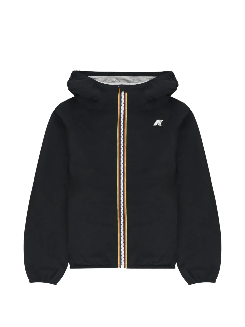 K Way Kids hooded zip-up jacket - Nero