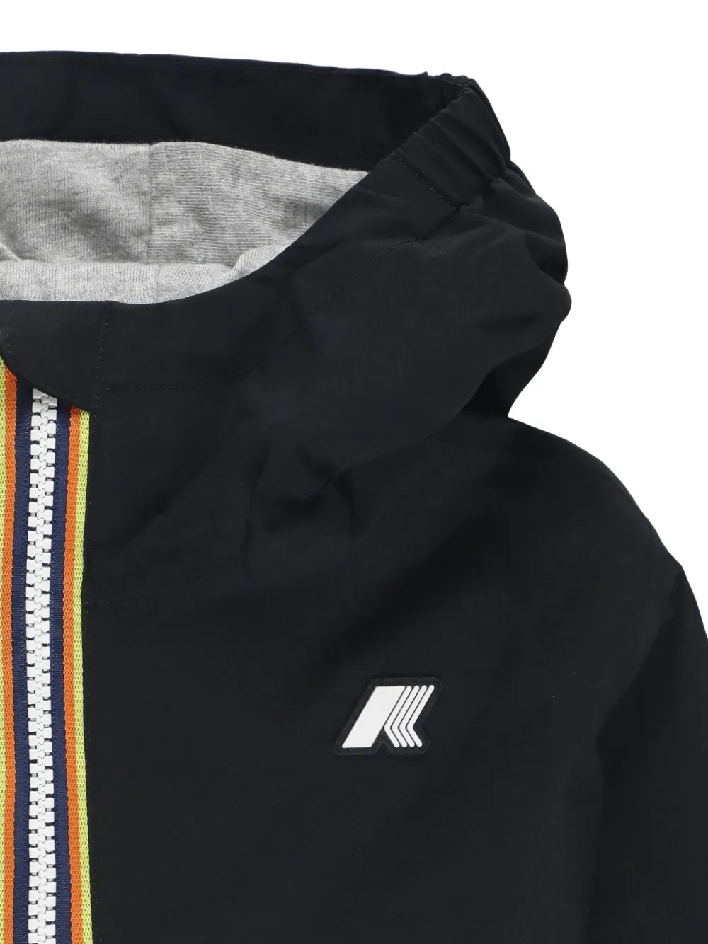 K Way Kids Jack met capuchon en rits Zwart