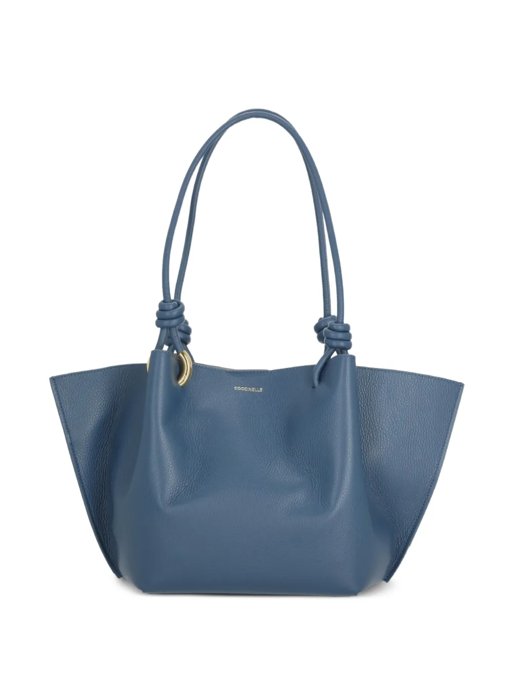 Coccinelle medium Finn knotted-strap leather tote bag - Blu