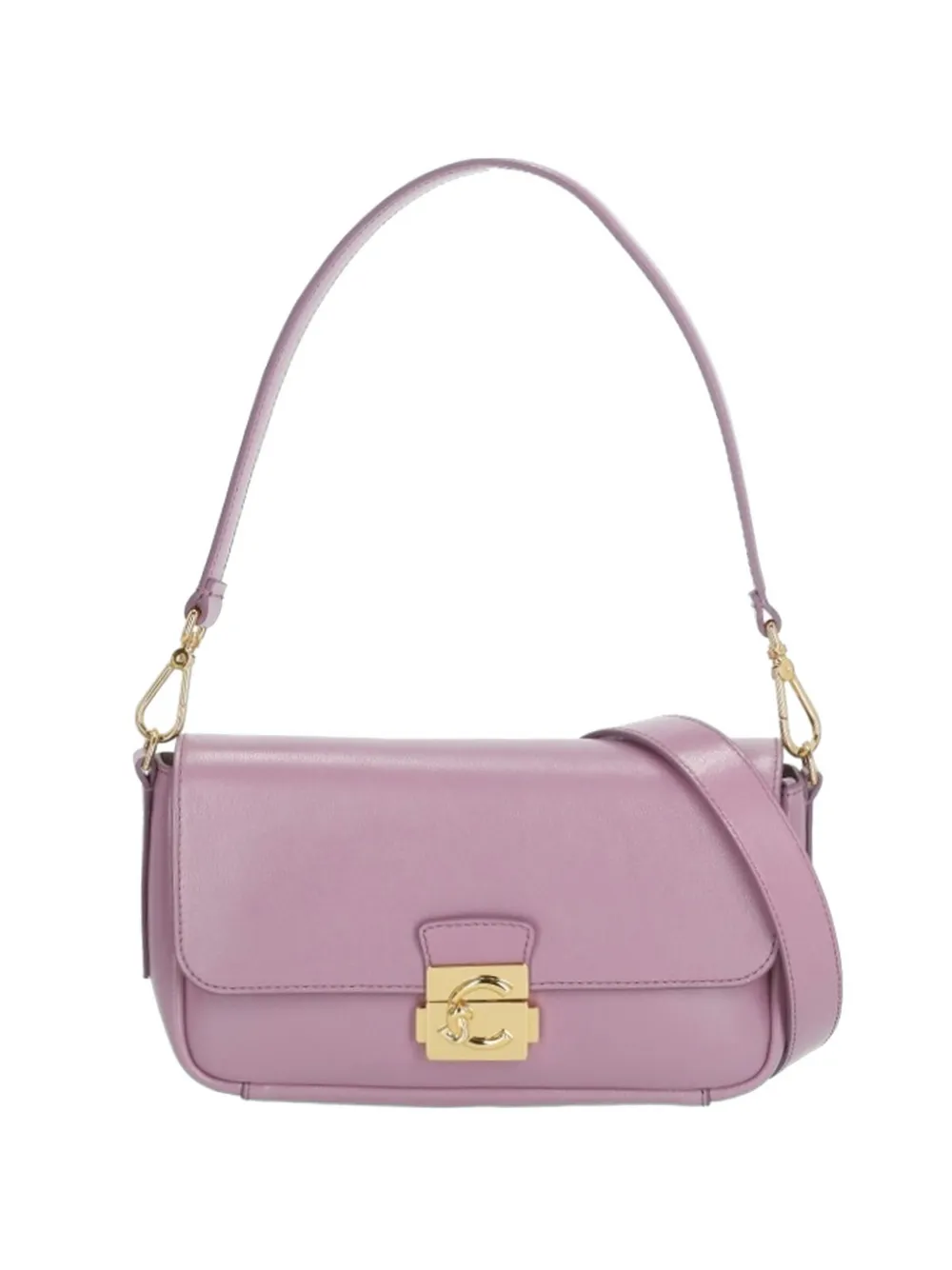 Coccinelle medium C-Me Lock leather shoulder bag - Viola