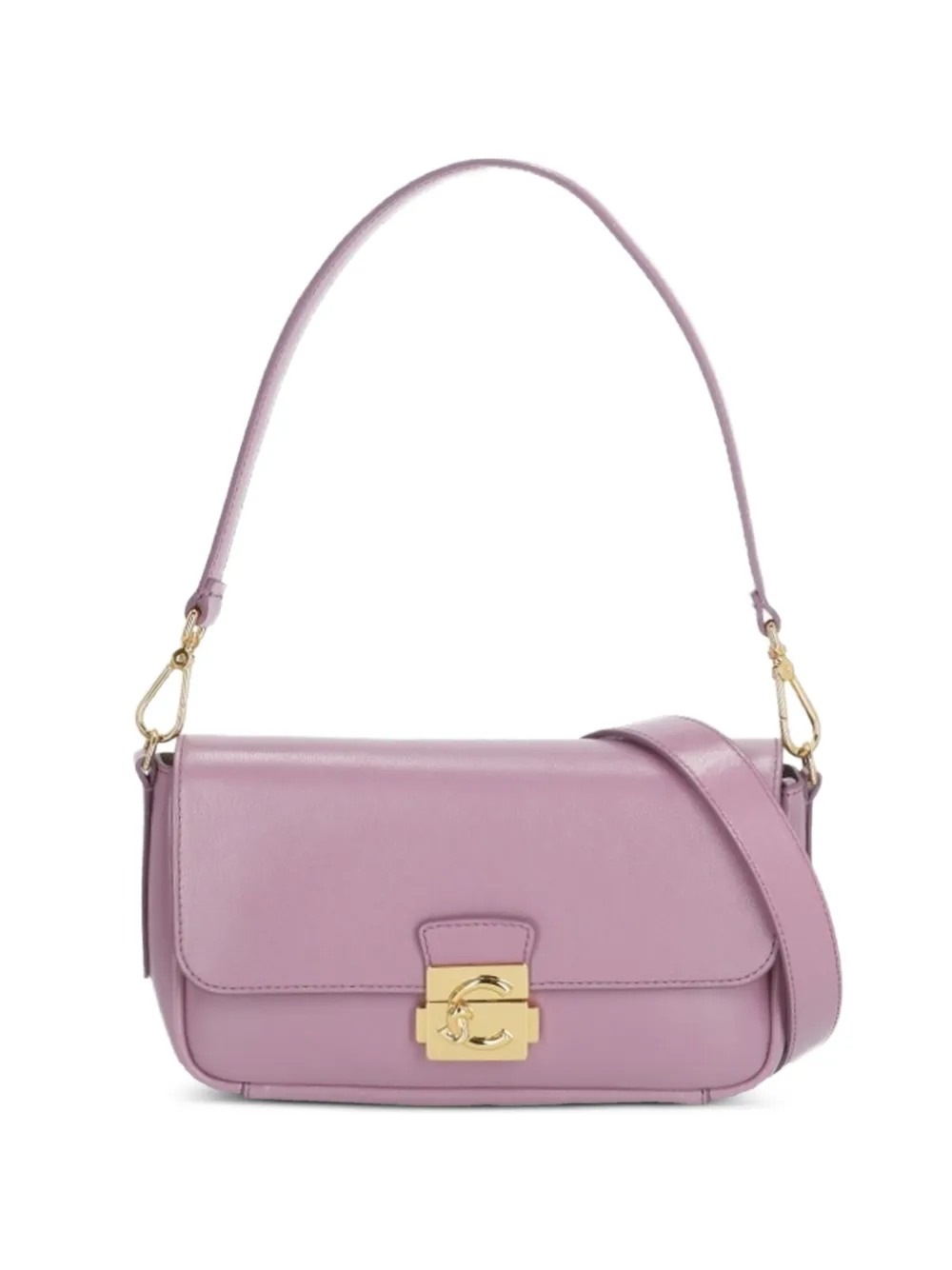 Coccinelle medium C-Me Lock leather shoulder bag - Viola