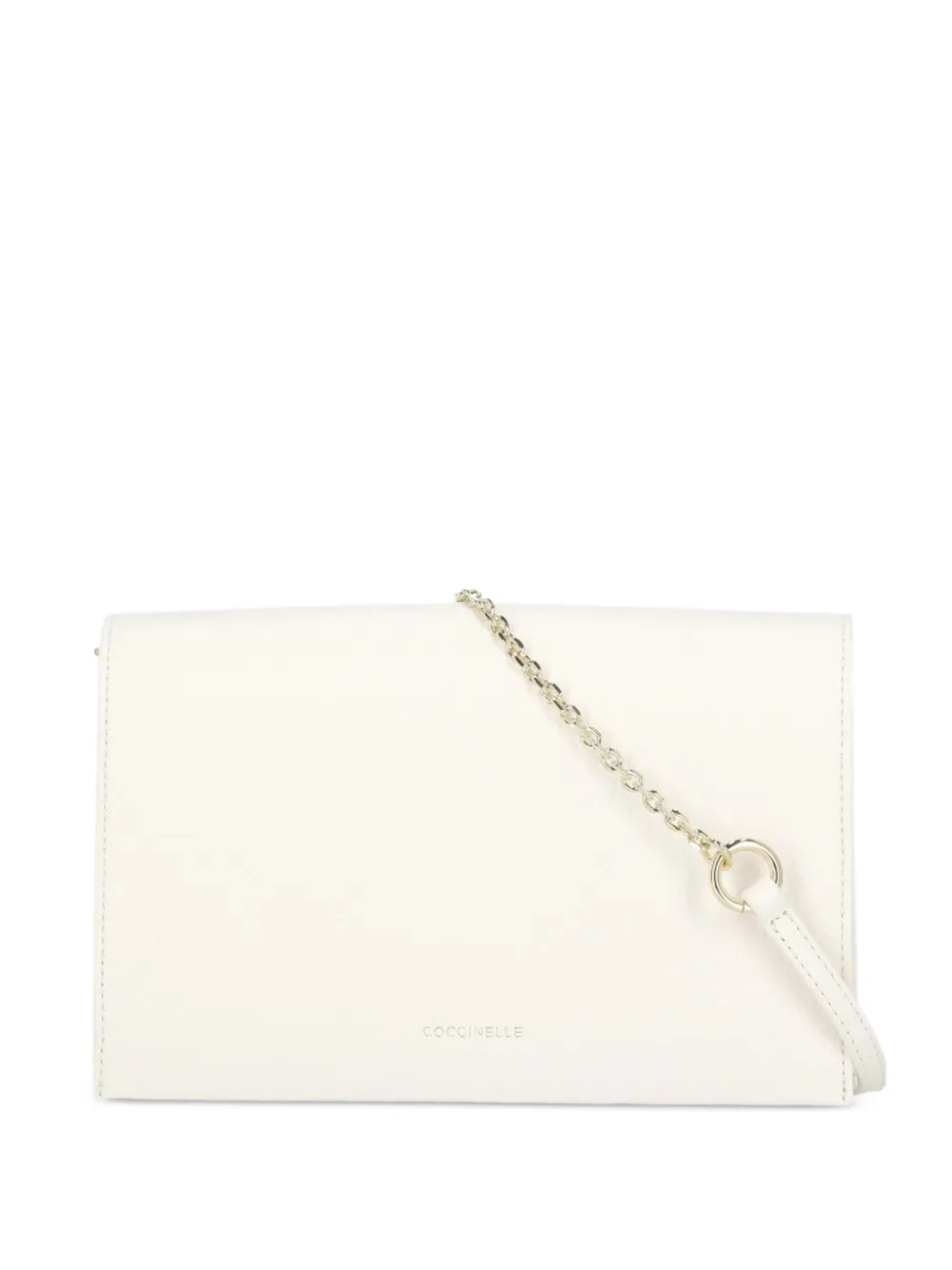 Coccinelle pebbled-leather clutch bag - Toni neutri