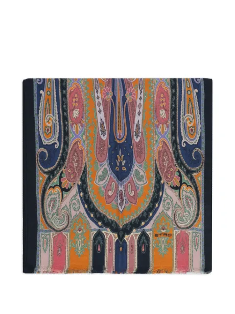 ETRO paisley-print fringed scarf
