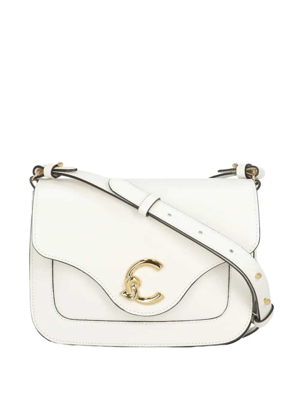Coccinelle small C-Me leather shoulder bag - Bianco