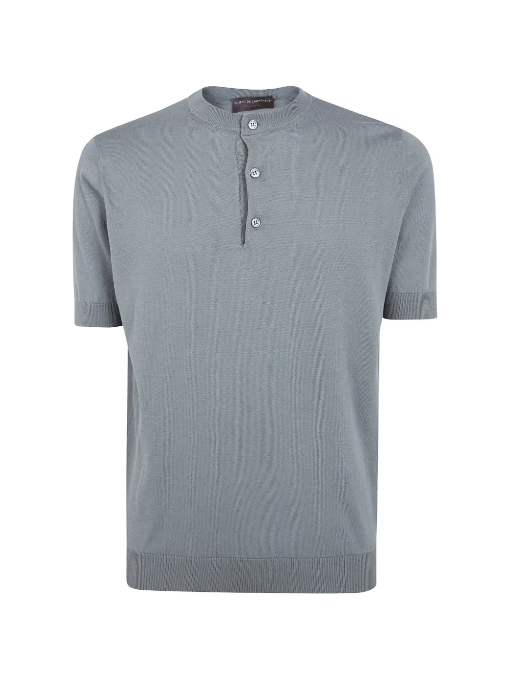 Filippo De Laurentiis button-placket knitted t-shirt - Grau