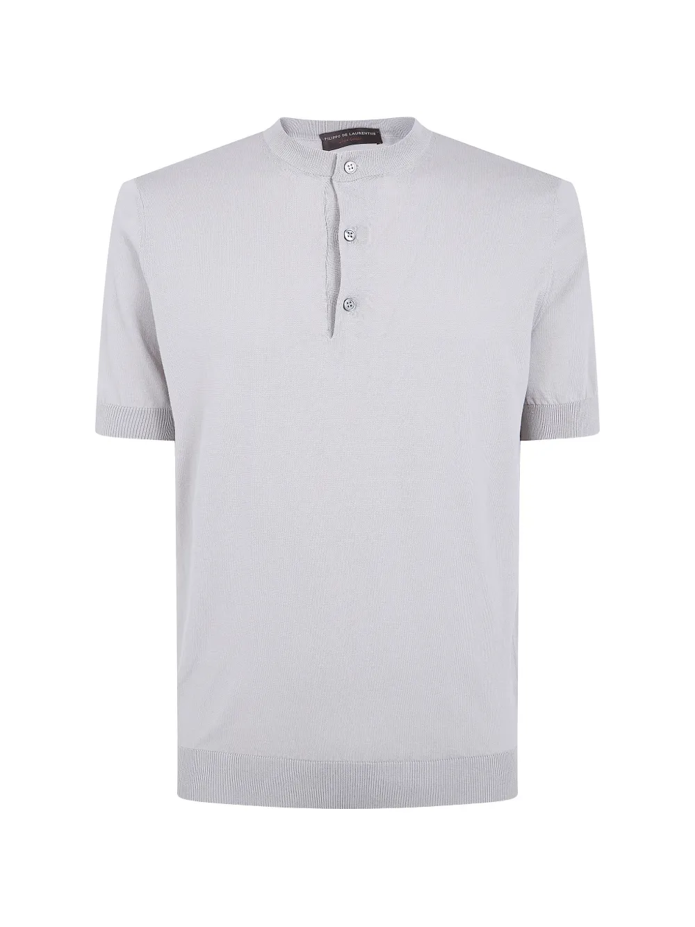 Filippo De Laurentiis button-placket knitted t-shirt - Grigio