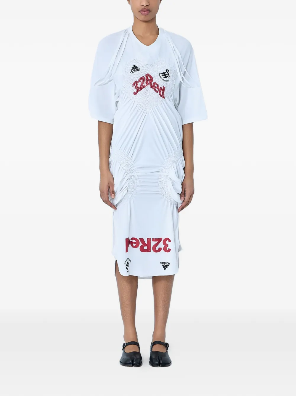 LUEDER shirred football dress