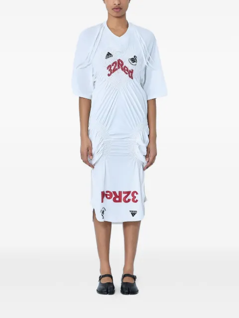 LUEDER shirred football dress