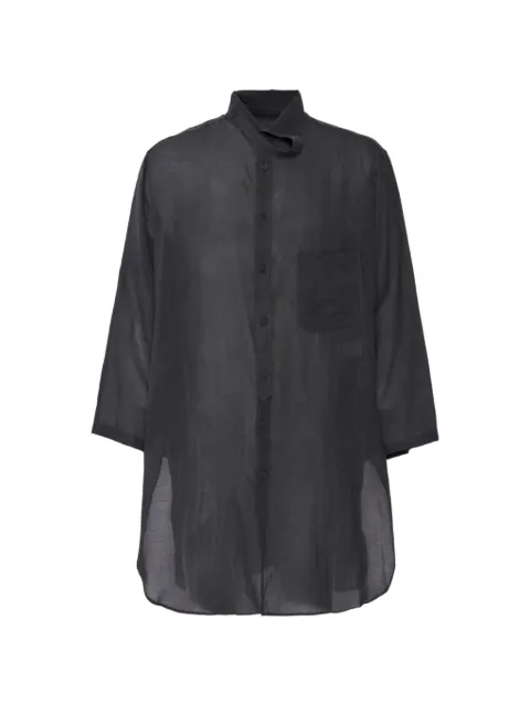 Yohji Yamamoto asymmetric-collar shirt
