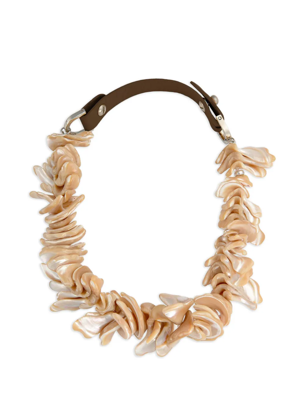 OBSIDIAN x Sonia Argint mother-of-pearl necklace - Toni neutri