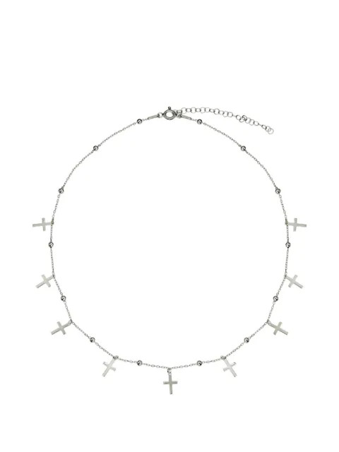 OBSIDIAN cross star pendant necklace