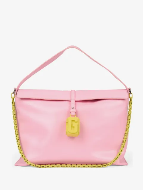 GCDS Mega Comma logo-plaque chain-link shoulder bag