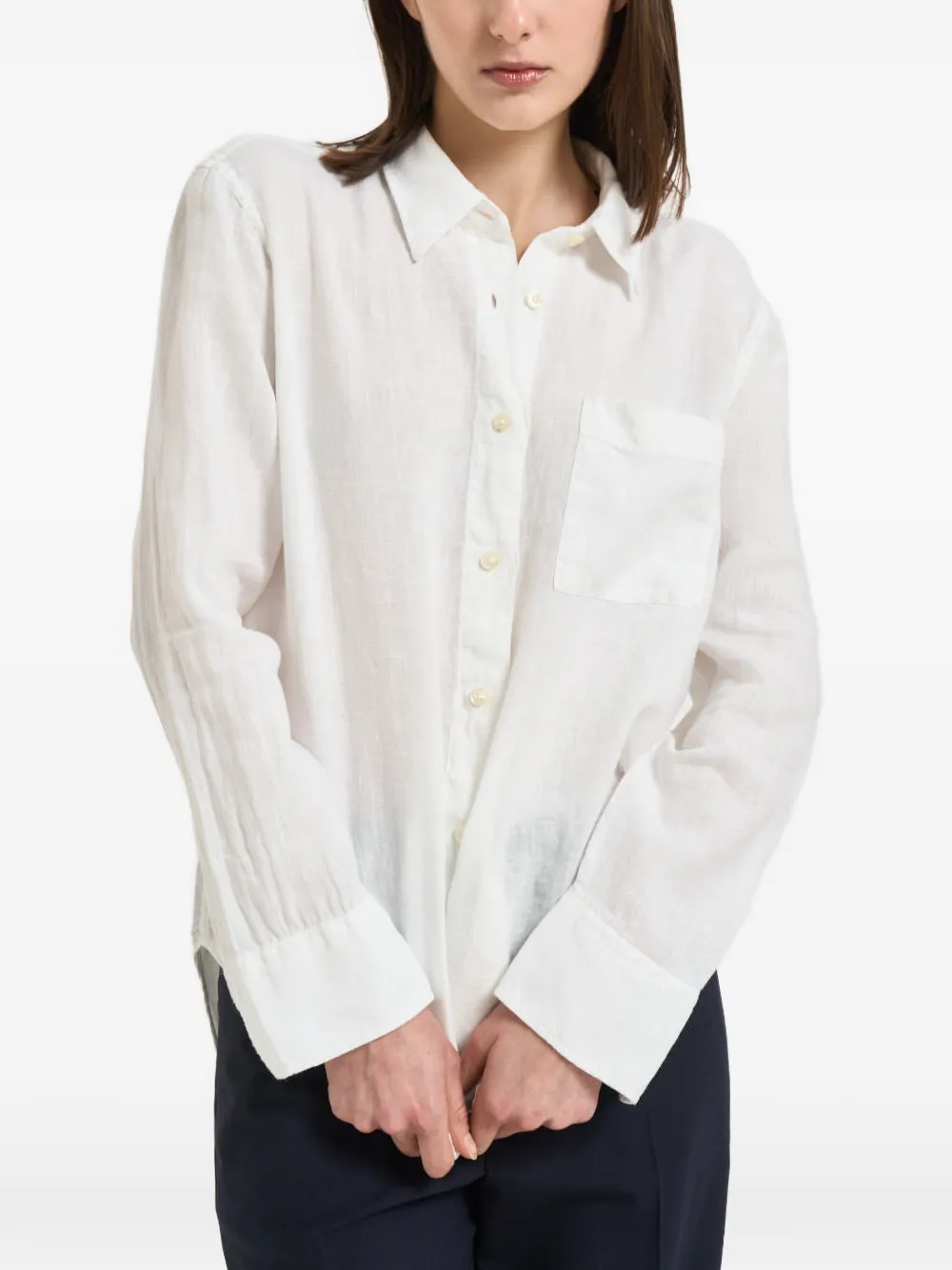 Roy Rogers Patch-pocket Button-up Shirt In White