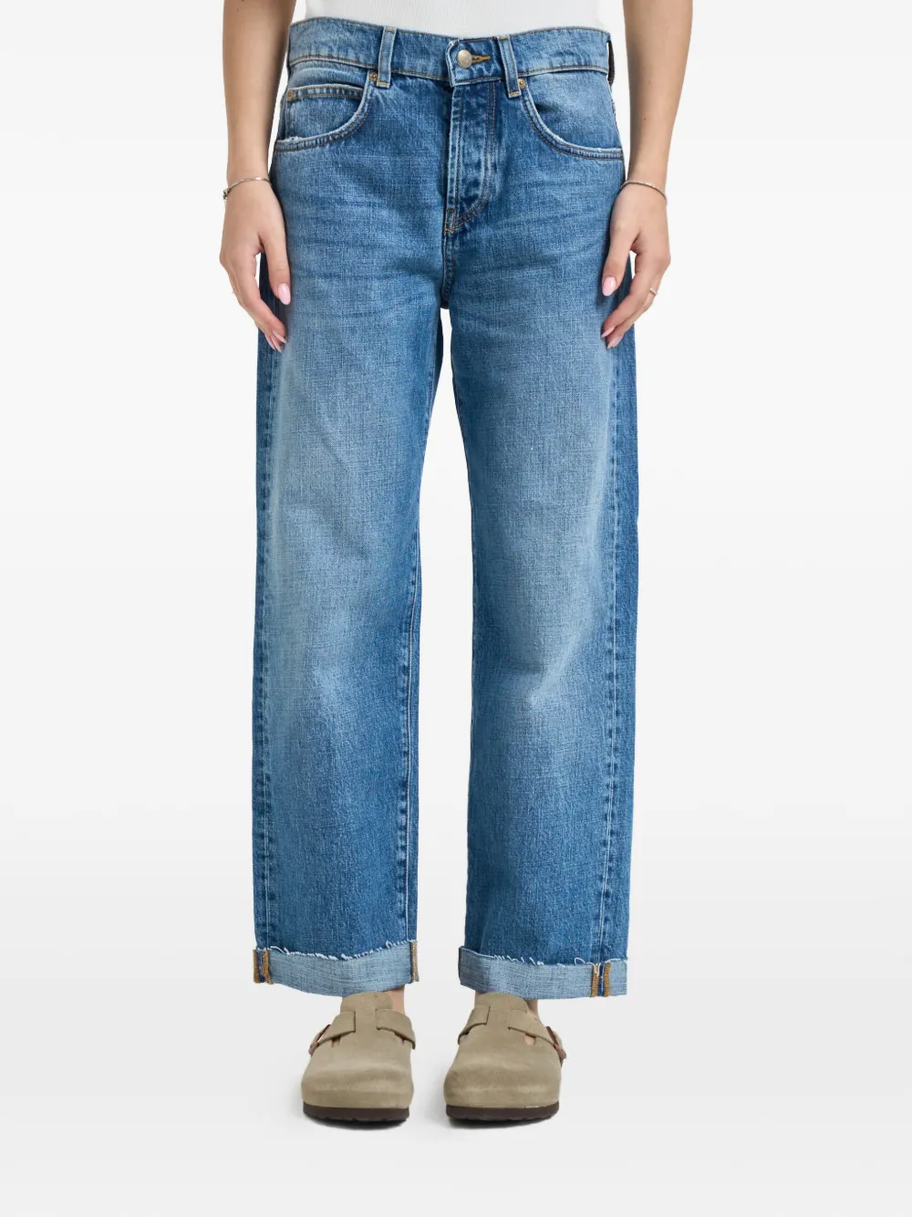 Roy Rogers frayed-hem jeans - Blu
