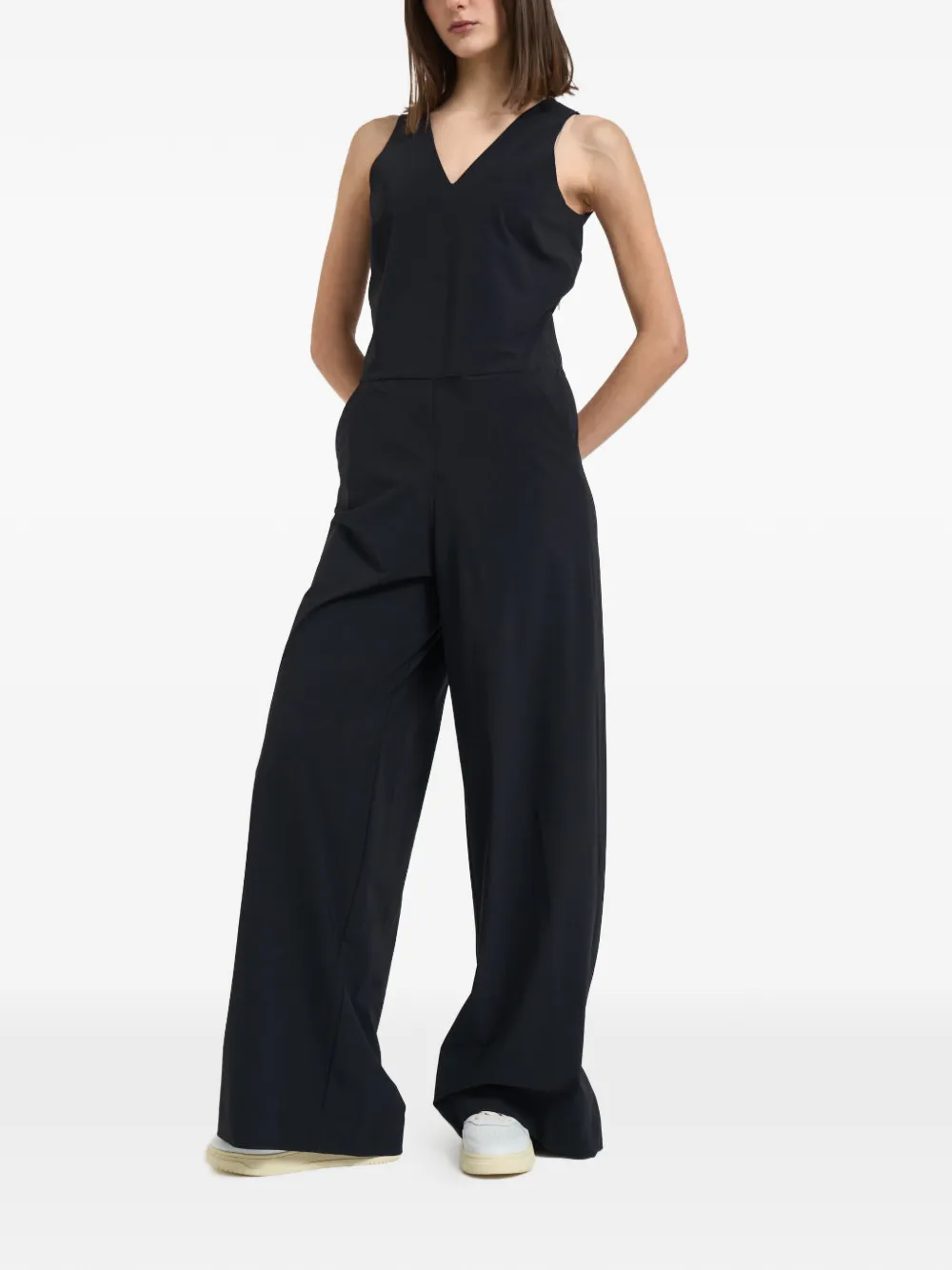 RRD V-neck sleeveless jumpsuit - Nero