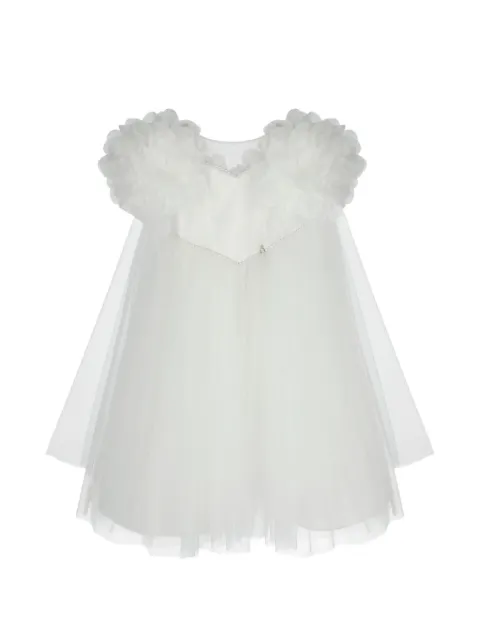 UNONA D'ART floral-appliqué dress