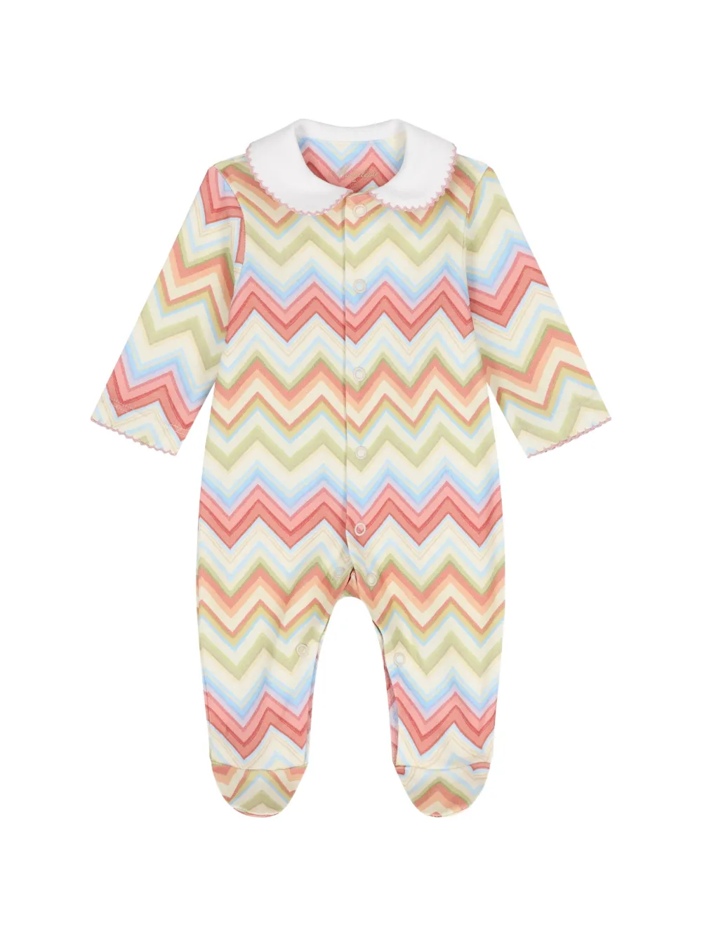 My Little Pie zigzag-print Peter Pan-collar pyjamas - Neutrals