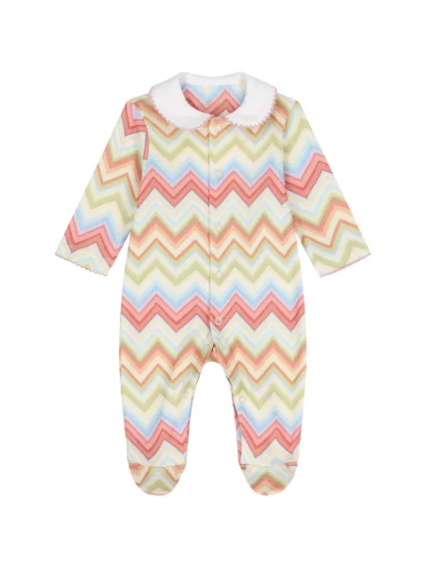 My Little Pie zigzag-print Peter Pan-collar pyjamas