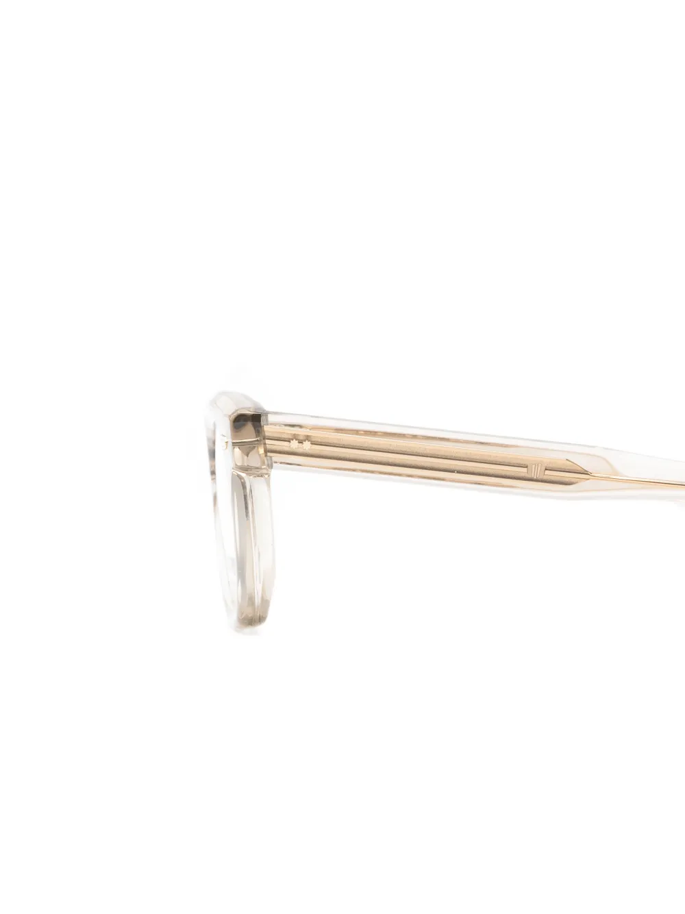 Cutler & Gross Bril met rond montuur Beige