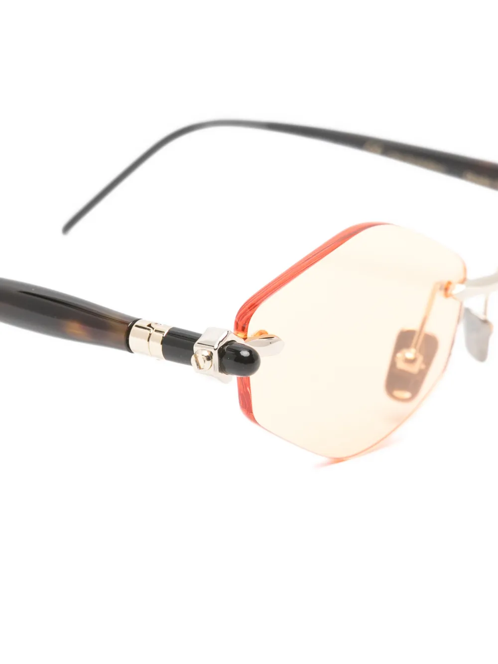 Kuboraum Maske P60 zonnebril met geometrisch montuur Bruin