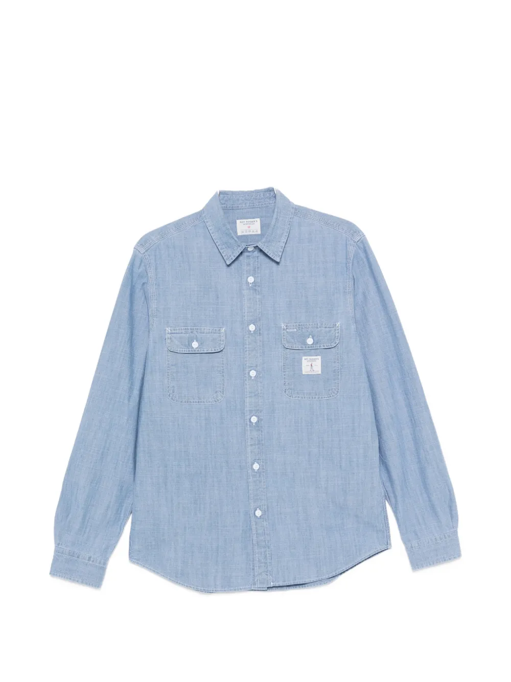 Roy Rogers logo-patch shirt - Blu