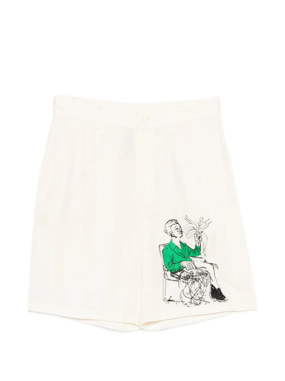 KidSuper graphic print shorts - Neutrals